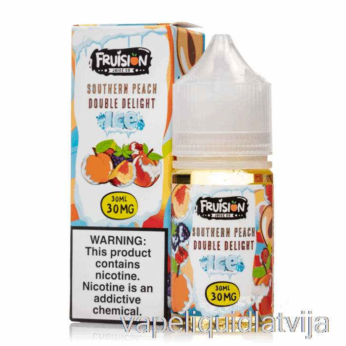 Ledus Dienvidu Persiku Dubultais Prieks - Fruision Salts - 30ml 30mg Vape šķidrums